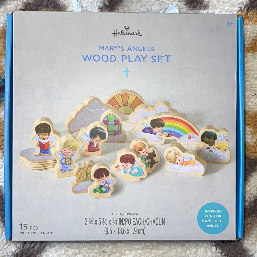 Hallmark Mary’s Angels Wood Play Set. I have six sets each for $26